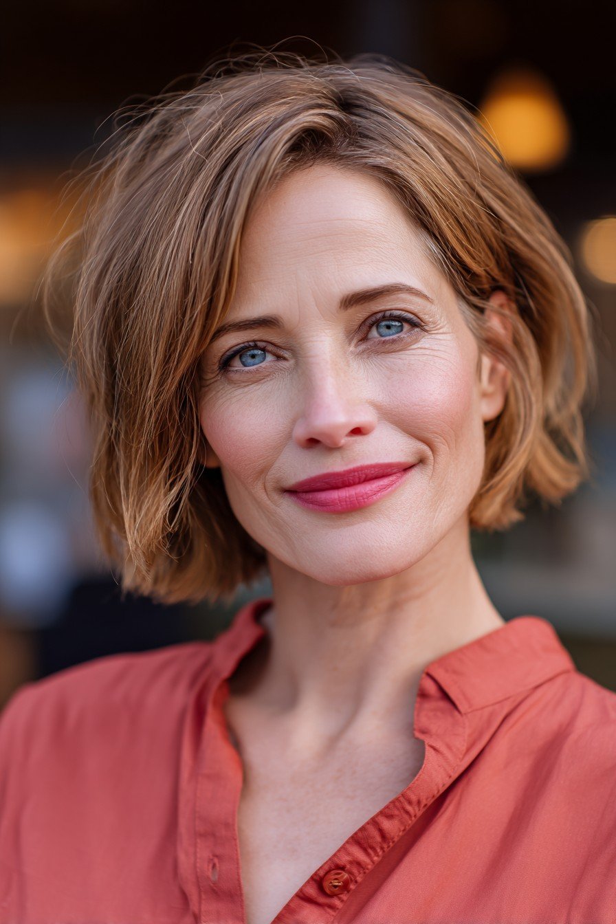 Chic Jaw-Length Cut with Soft Textured Layers