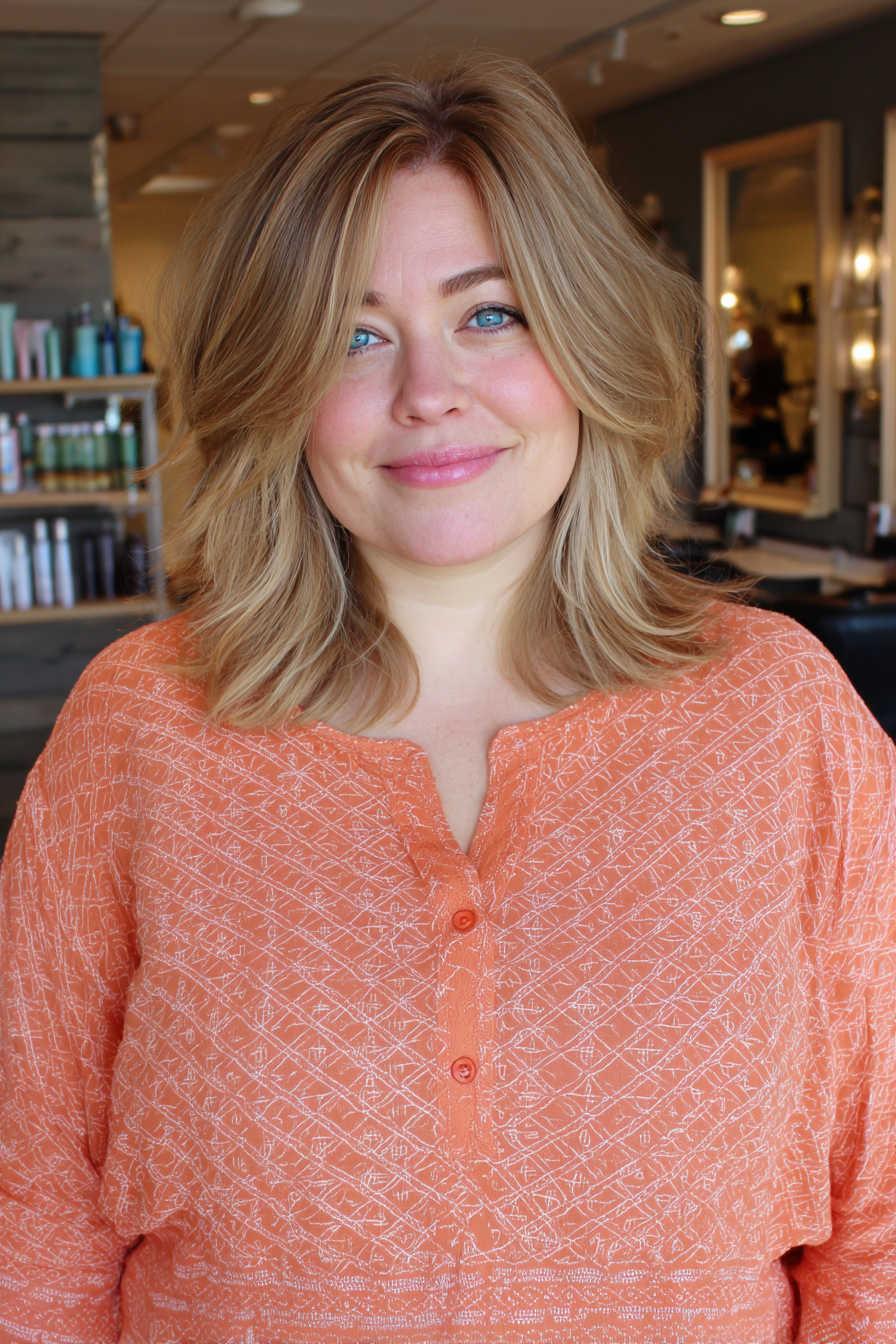 Chic Mid-Length Cut with Soft Textured Layers
