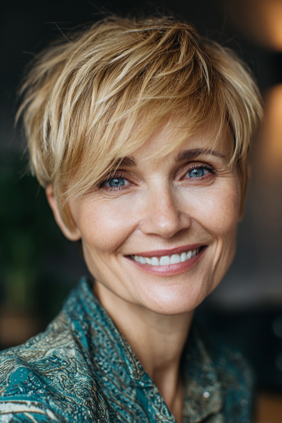 Chic Soft Textured Short Cut with Bold Layers