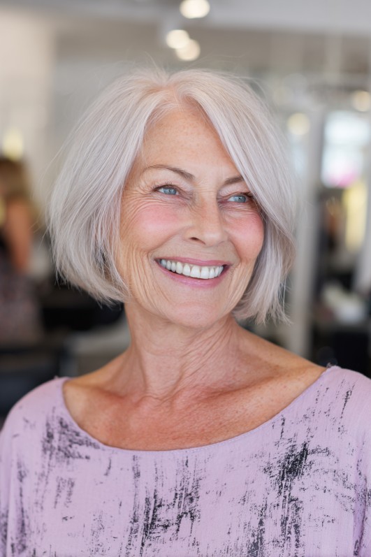 Chic Textured Bob with Subtle Face-Framing Layers