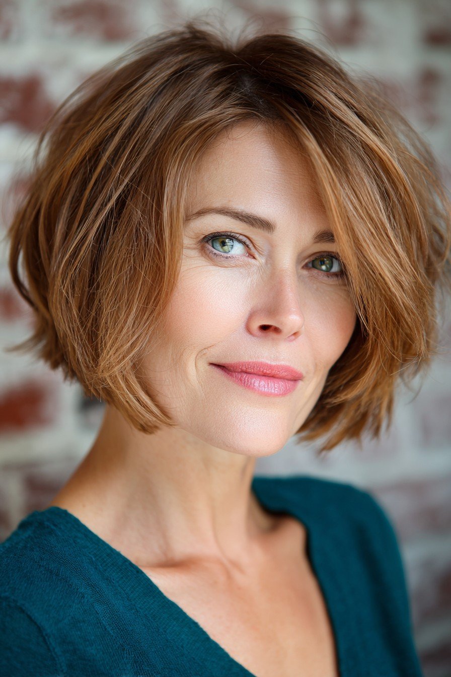 Chic Textured Jaw-Length Cut with Soft Layers