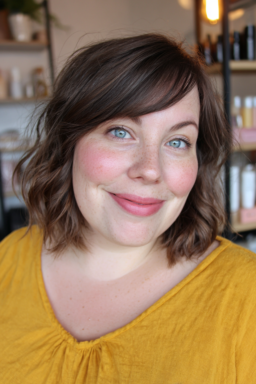 Chic Textured Lob with Soft Waves