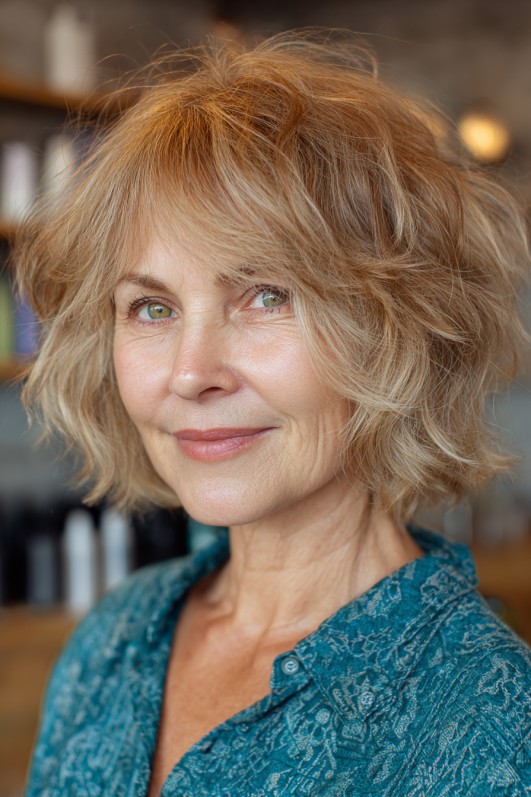 Choppy Textured Bob with Soft Volume