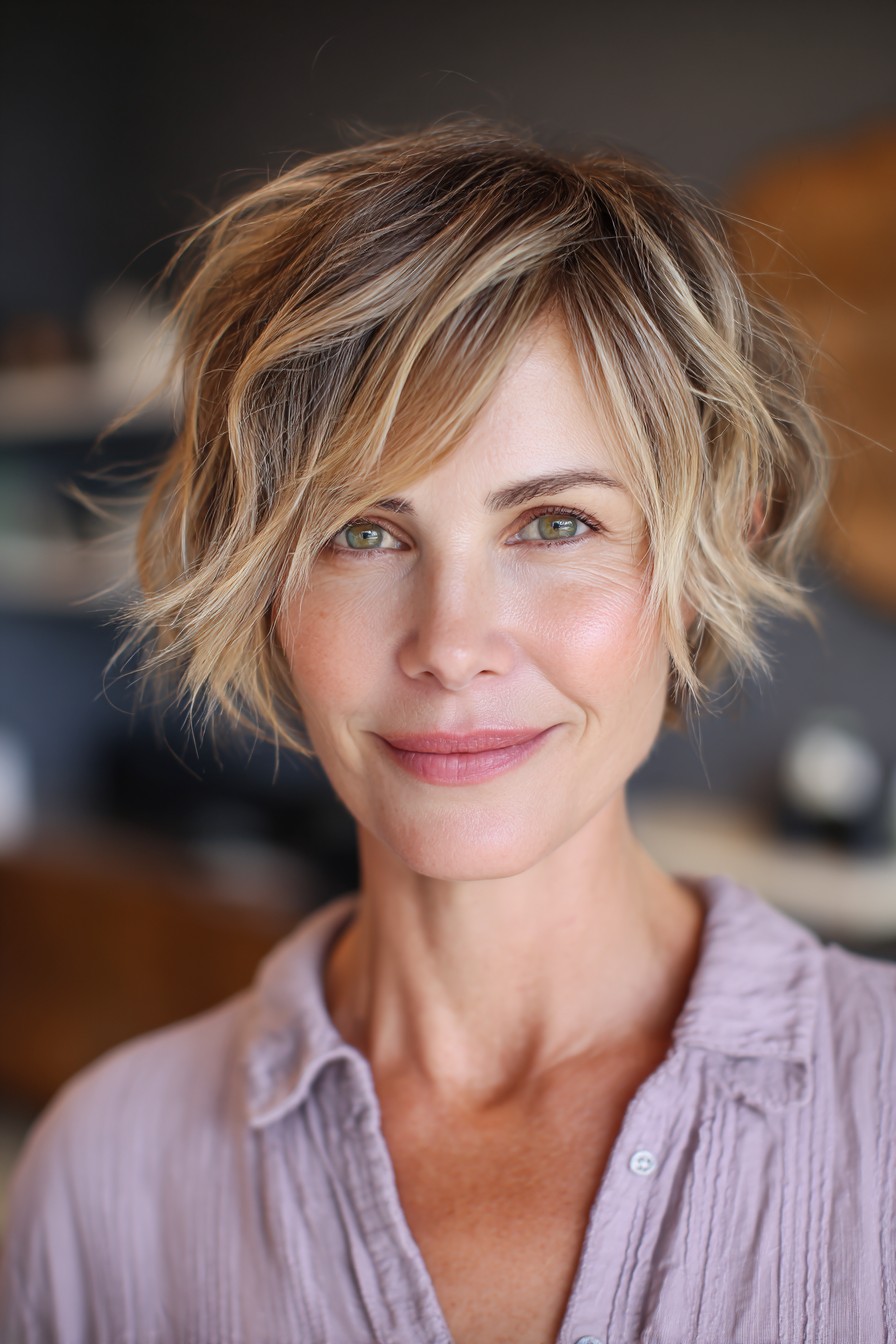 Effortless Textured Bob with Soft Waves