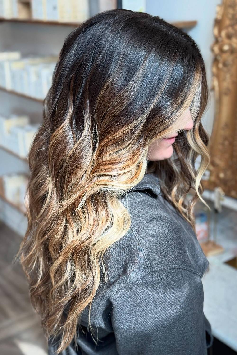 Glamorous Long Waves with Sun-Kissed Highlights