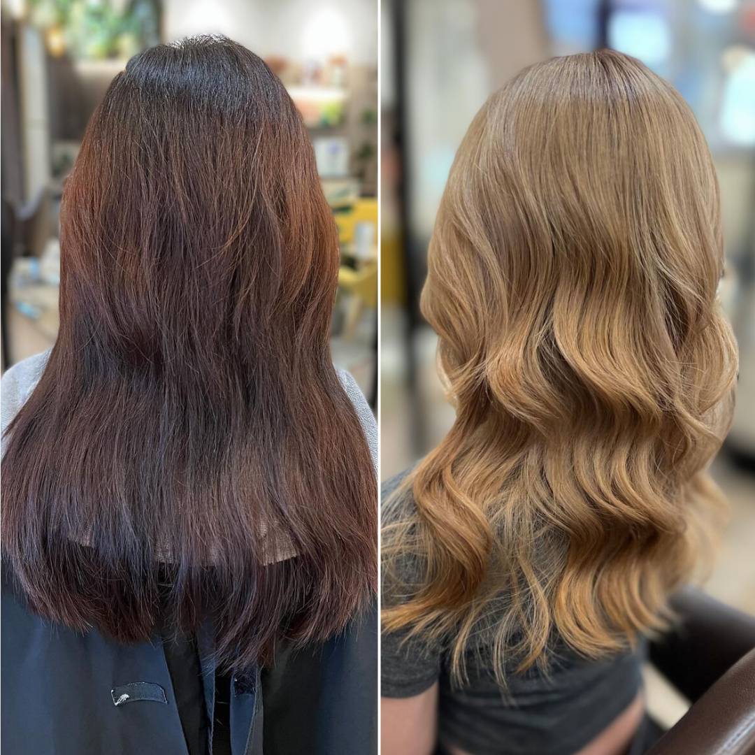 Gorgeous Soft Beachy Waves with Warm Golden Balayage