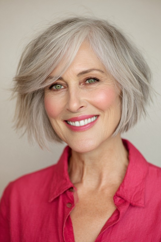 Modern Shattered Bob with Soft Layers