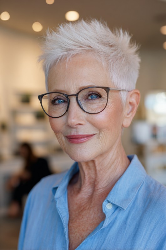 Modern Textured Pixie with Subtle Volume