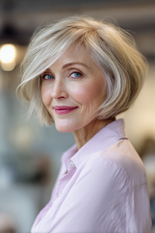 Modern Textured Wedge Bob with Soft Face-Framing Layers