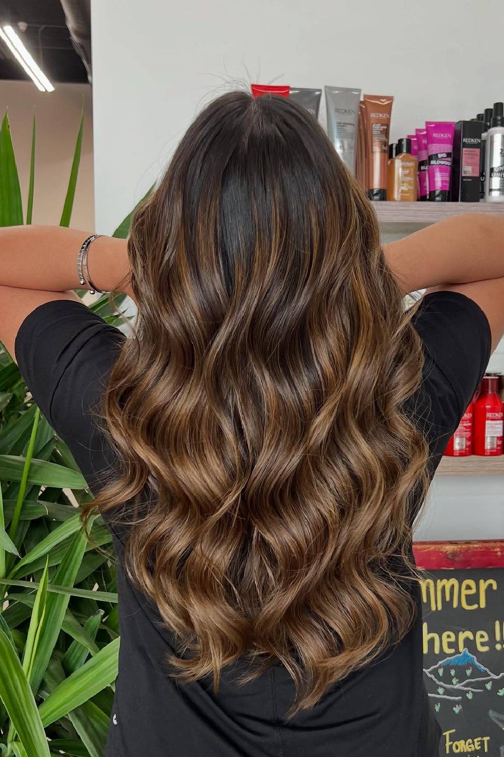 Radiant Long Loose Waves with Subtle Chestnut Highlights