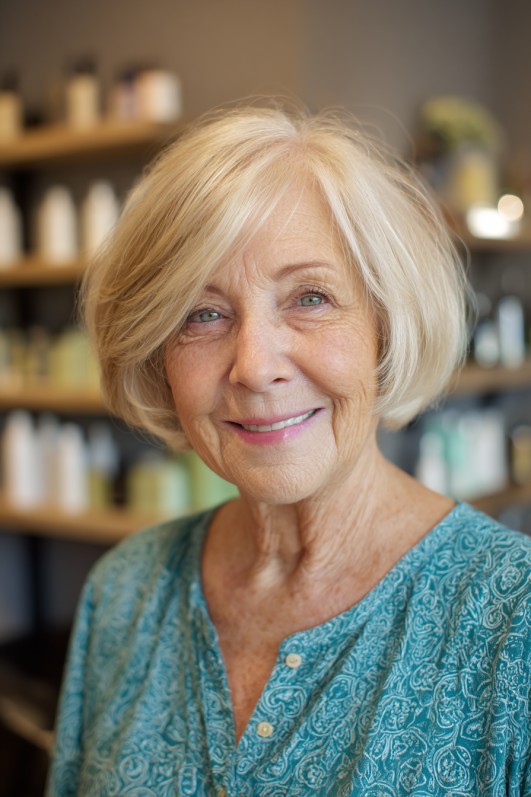 Radiant Textured Bob with Subtle Layers