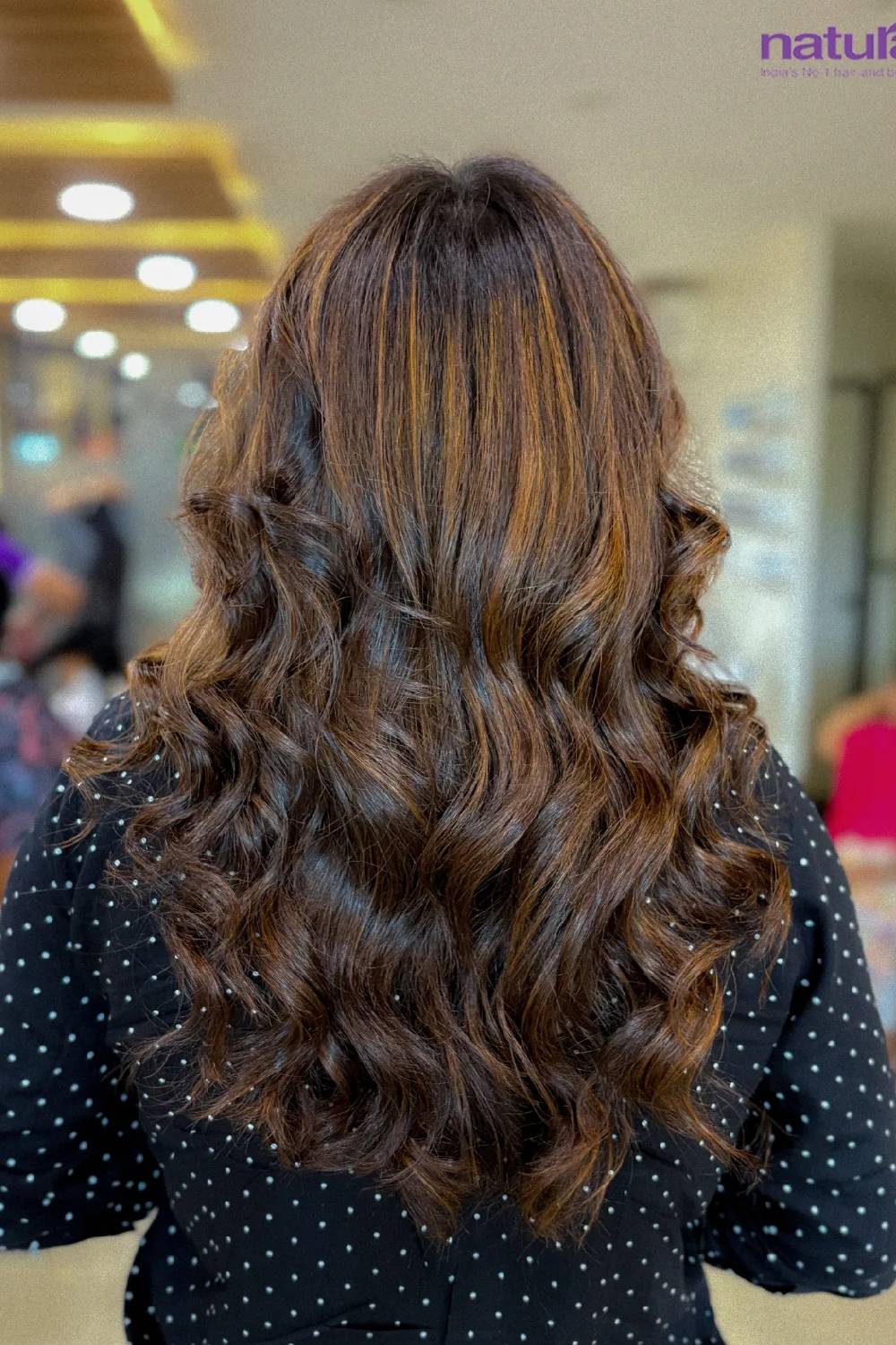 Rich Chocolate Waves with Warm Caramel Highlights