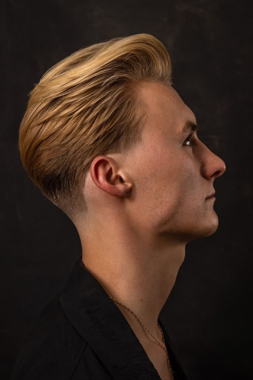 Sleek High-Volume Back-Quiff with Tapered Undercut