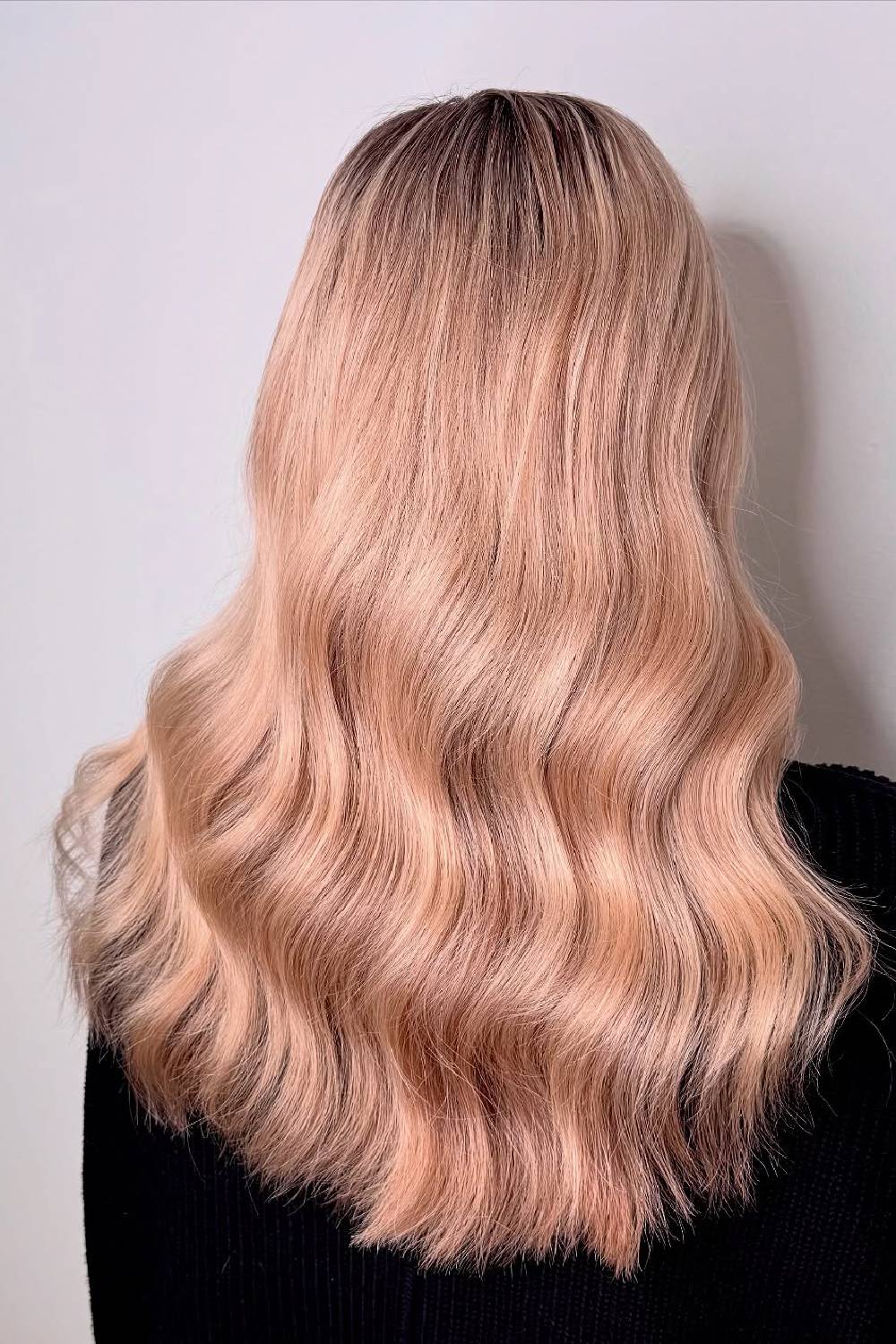 Soft Blush Waves with Subtle Root Shadow