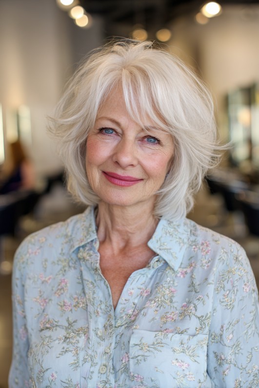 Soft Layered Shag with Wispy Bangs