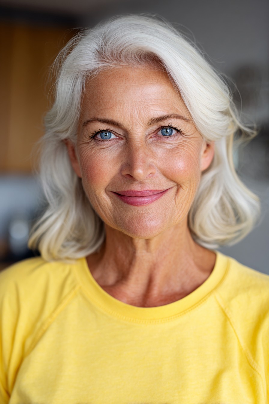 Soft Layered Silver Waves