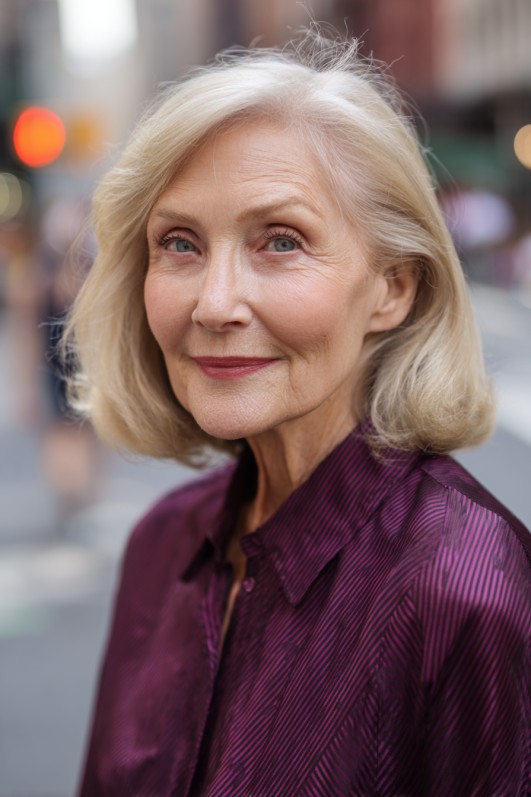 soft textured lob with subtle waves