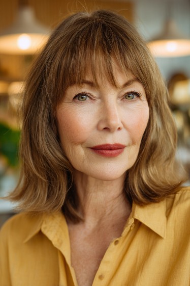 Softly Layered Long Bob with Subtle Bangs