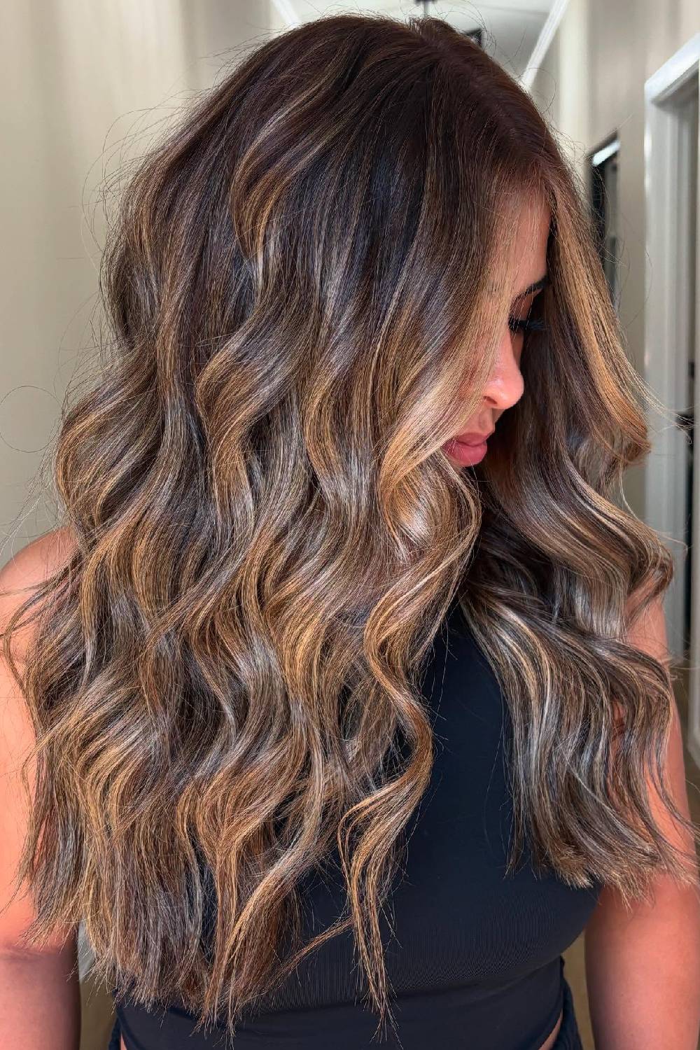 Softly Textured Long Waves with Sun-Kissed Highlights