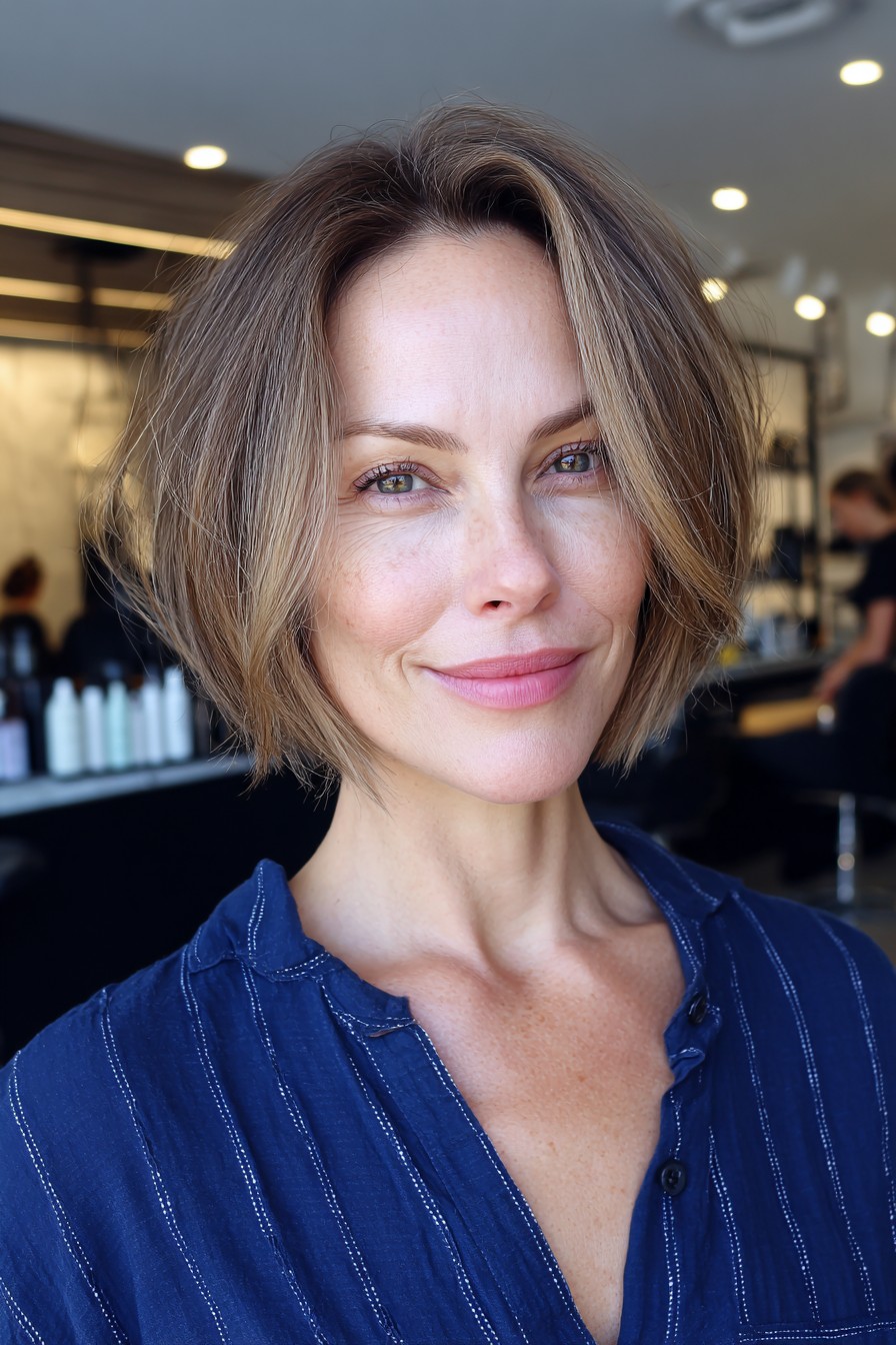 Stylish Textured Bob with Subtle Layers