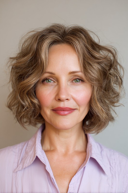 textured layered shattered bob