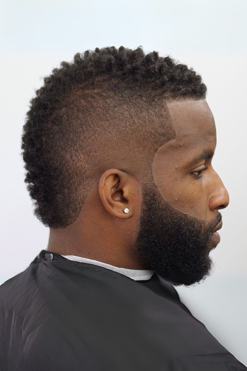 Textured Mohawk with Faded Sides