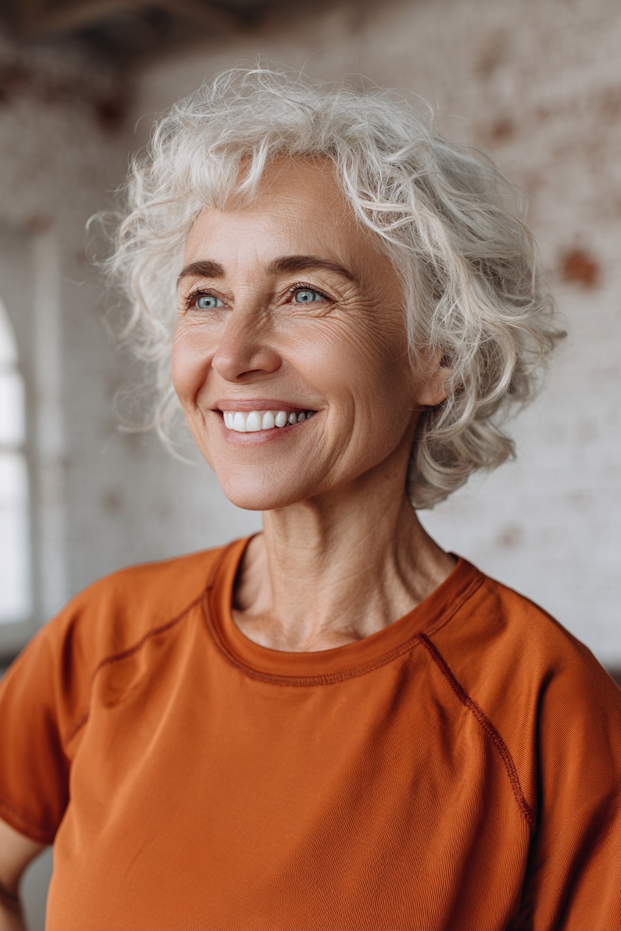 Textured Short Curly Bob with Volume