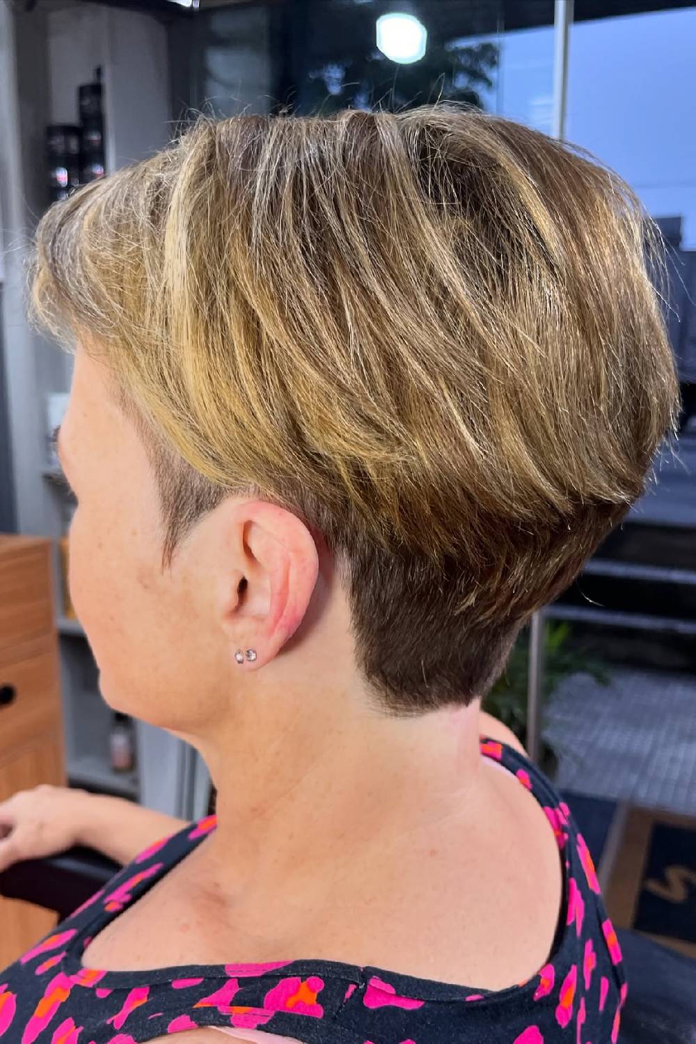 Textured Short Pixie Cut with Undercut and Soft Highlights