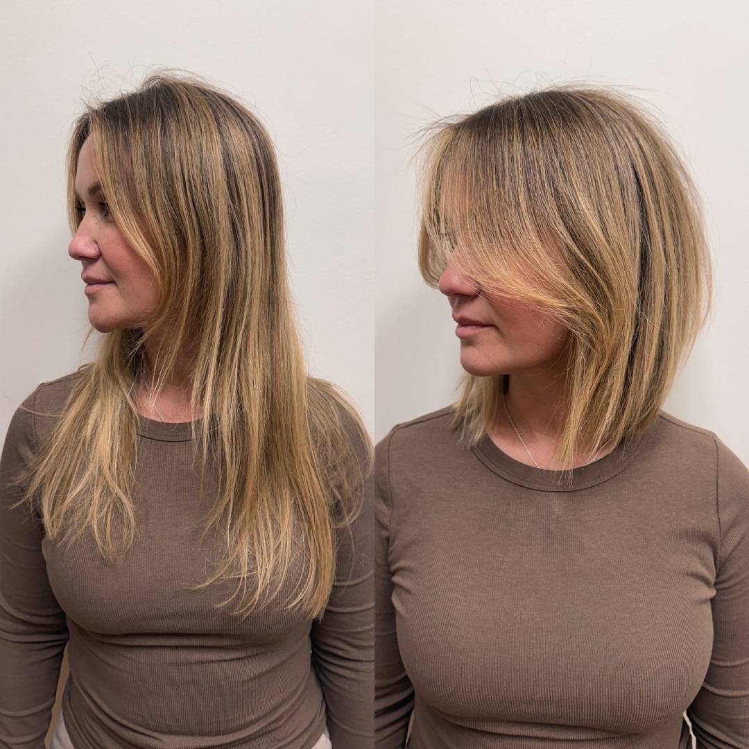 Textured Shoulder-Length Bob with Soft Face-Framing Layers