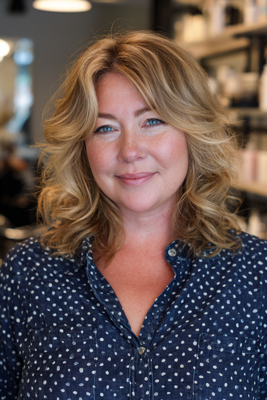 Textured Shoulder-Length Cut with Soft Loose Waves