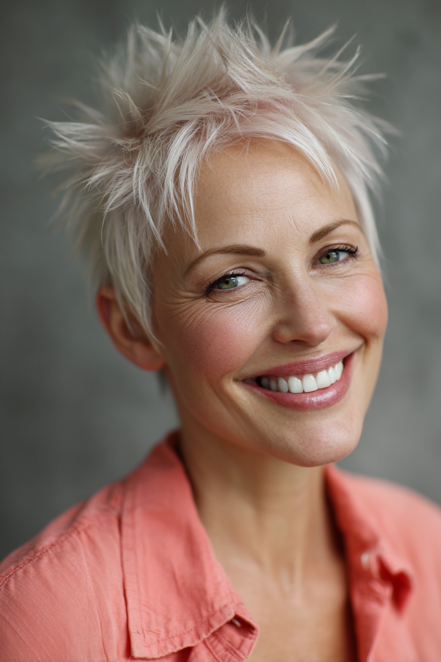 textured spiky pixie cut