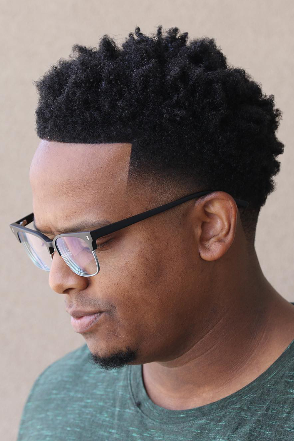 Trendy Defined Curls with Clean Fade