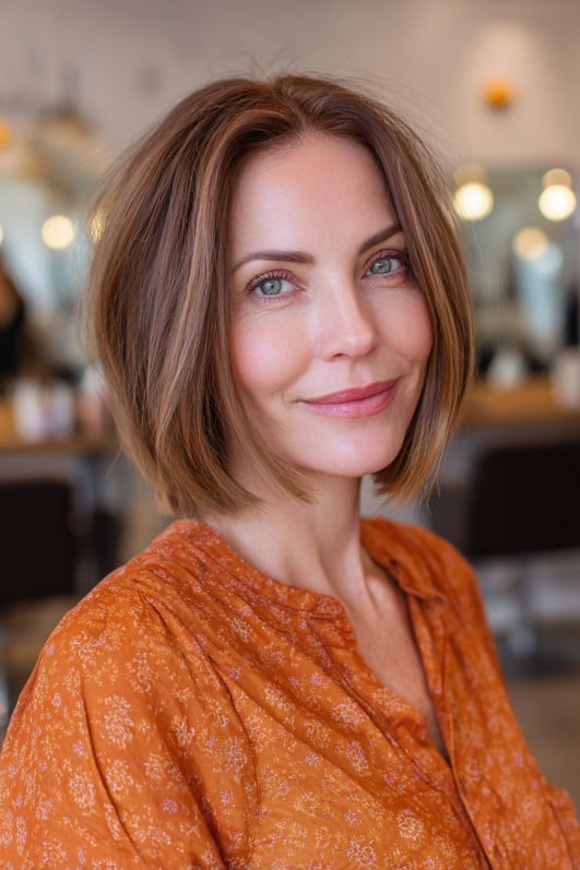 Bob texturizado moderno com volume sutil