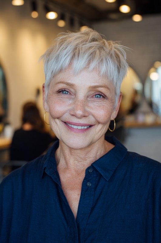 Textured Short Pixie with Lively Layers