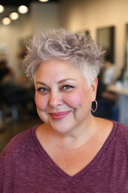 Textured Short Pixie Cut with Soft Volume