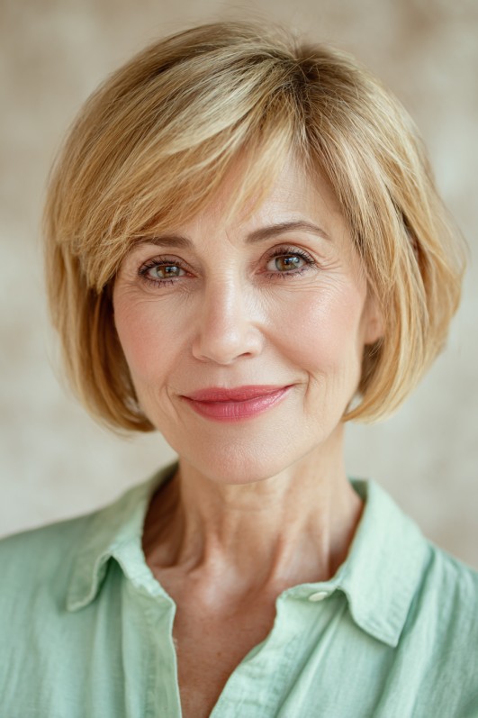 Chic Textured Bob with Subtle Face-Framing Layers
