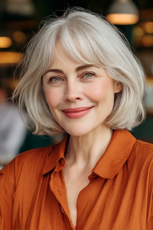 Chic Soft Blunt Bob with Subtle Layers