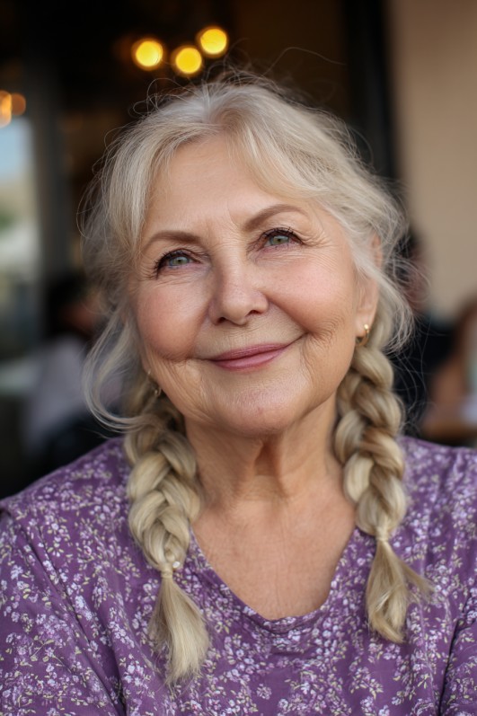 Charming Double Braid with Soft Face-Framing Layers