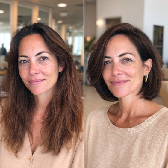 chic layered asymmetrical bob haircut
