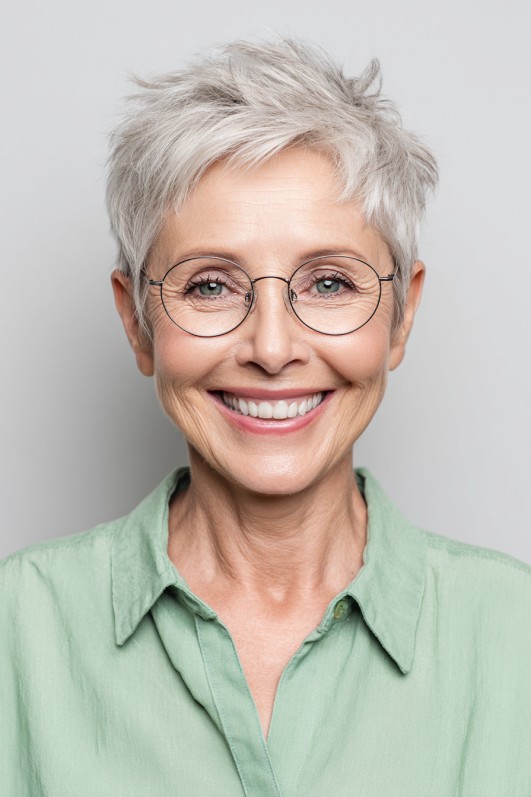 Chic Short Silvery Pixie with Textured Layers