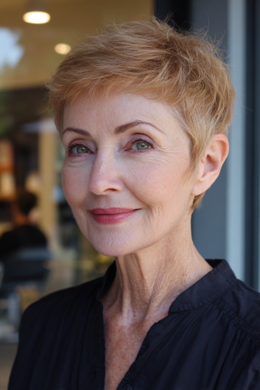 Chic Short Textured Pixie Cut with Soft Layers