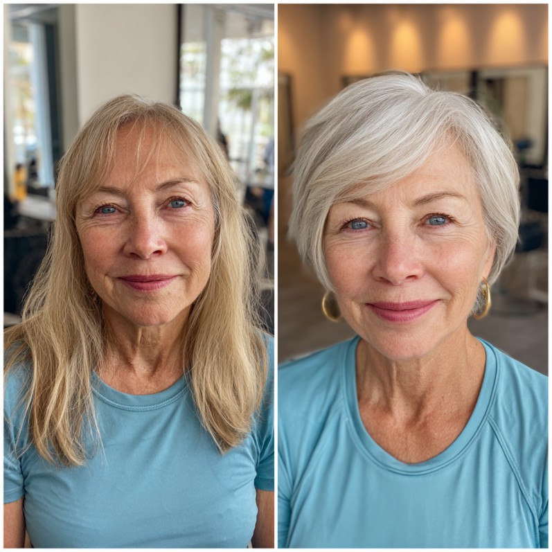 Chic Silver Pixie with Soft Textured Layers