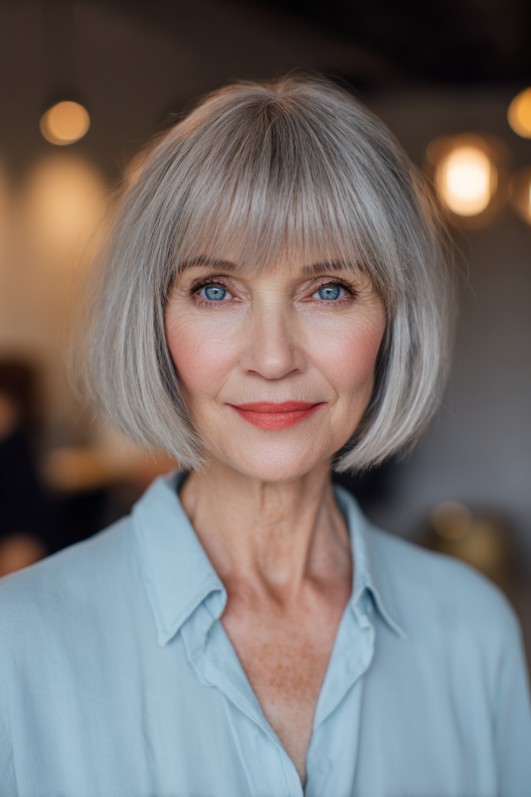 Chic Soft Blunt Micro Bob with Subtle Texture