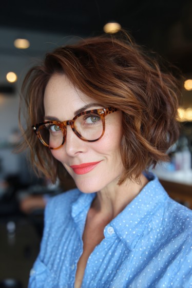 Chic Textured Bob with Natural Waves
