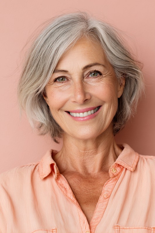 chic textured bob with soft layers