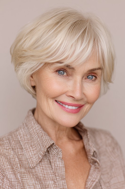 Chic Textured Bob with Subtle Face-Framing Layers