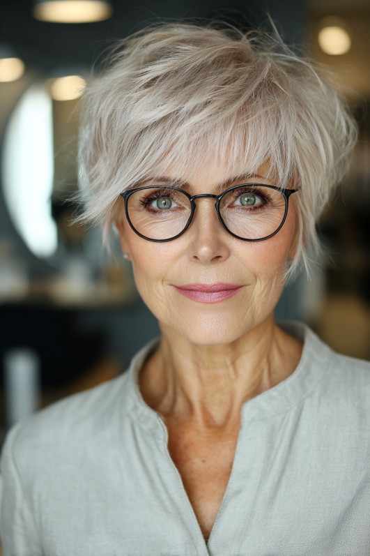 Chic Textured Pixie Cut with Soft Layers