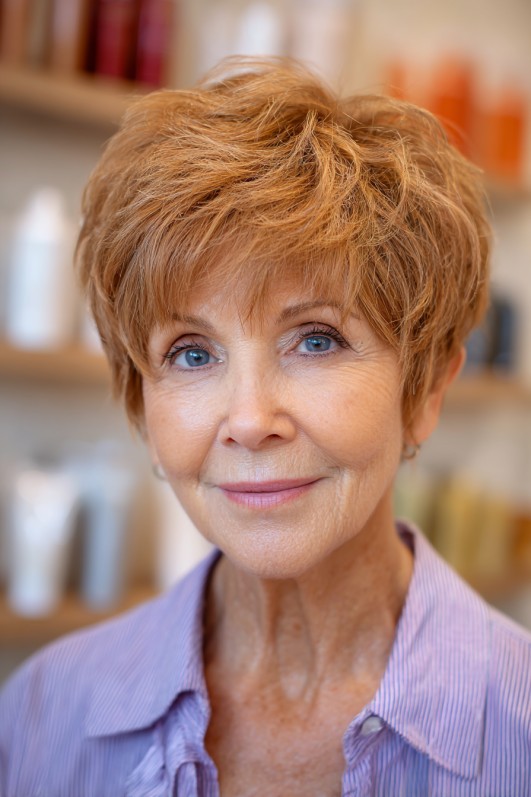 Chic Textured Short Pixie with Soft Volume