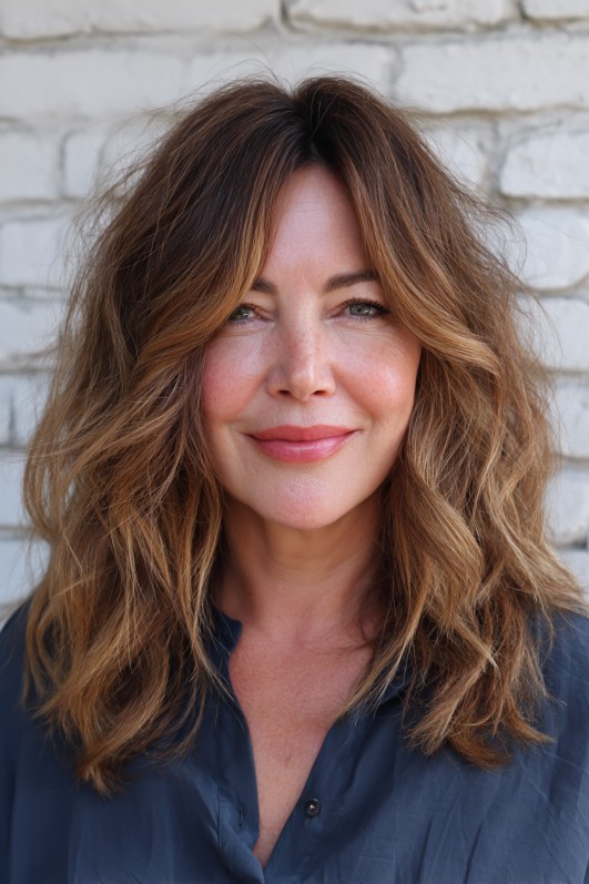 chic textured wavy lob