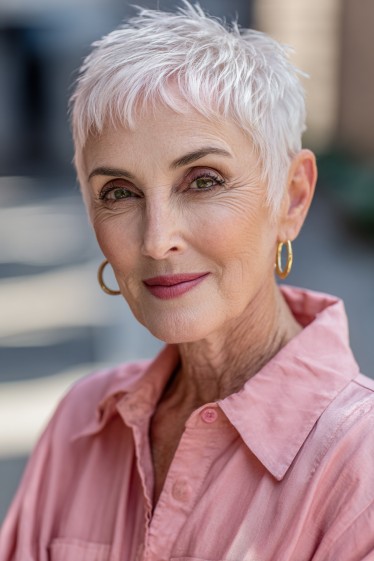 Edgy Short Textured Pixie with Soft Layers